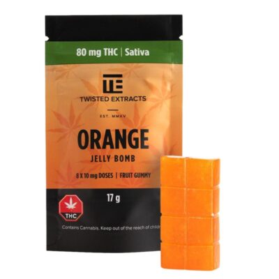 jelly bomb mg sativa thc orange jelly candy by twisted extracts for energy crop