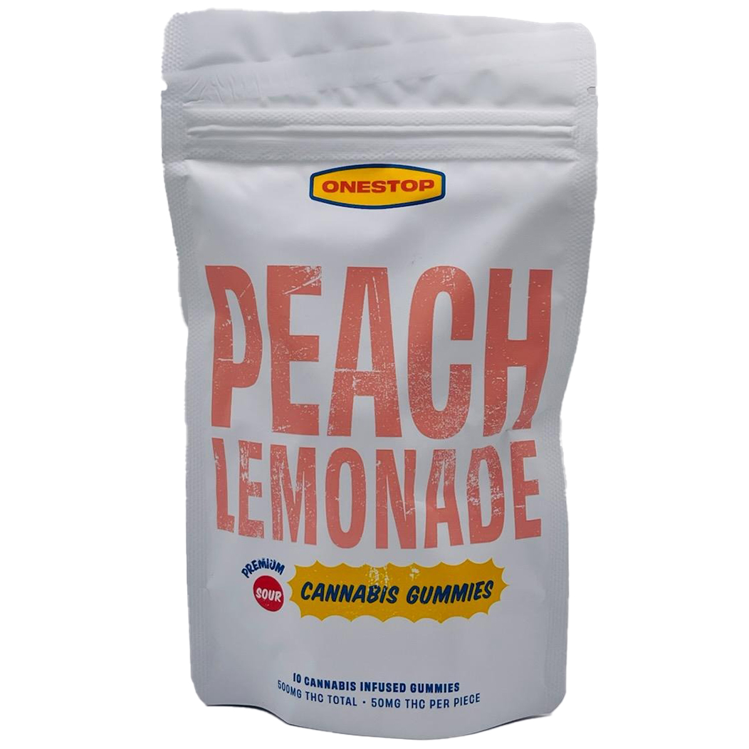 OneStop Sour Gummies Peach Lemonade