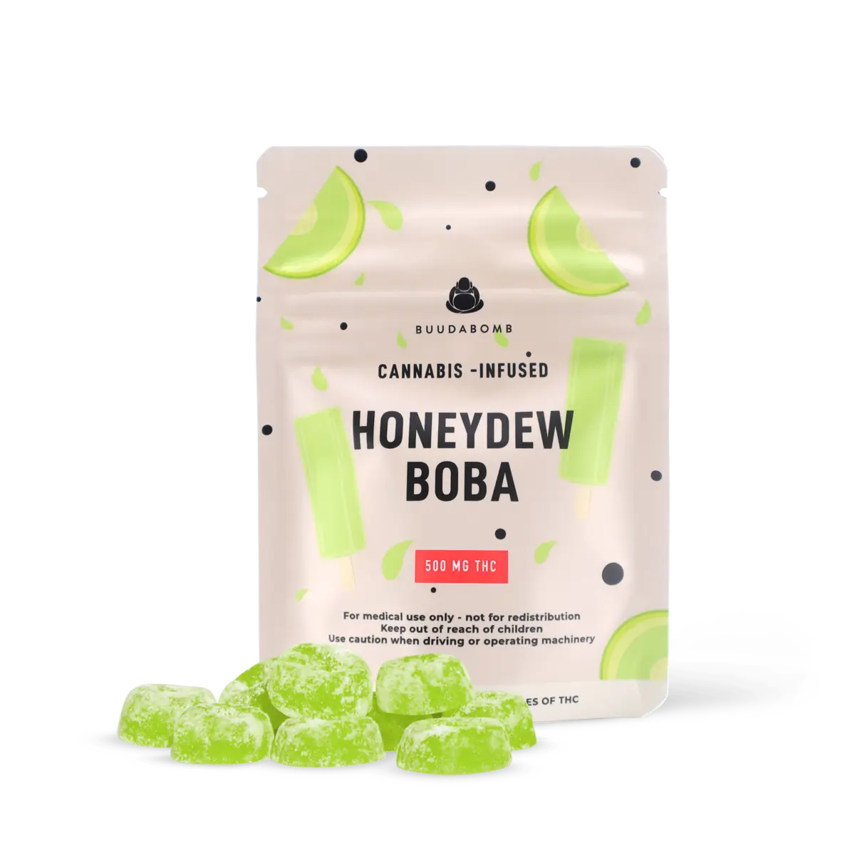Buudabomb - Honeydew Boba Gummies